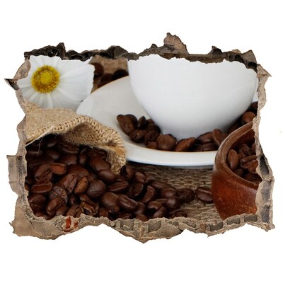 Hole in the wall sticker Coffee in the comfort of your home