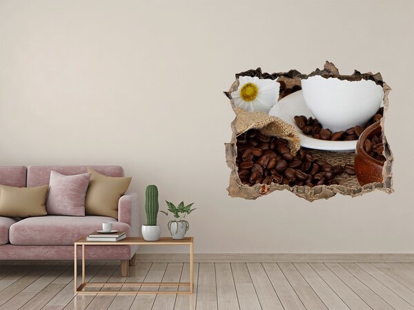 Hole in the wall sticker Coffee in the comfort of your home