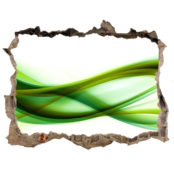 Hole in the wall sticker Green wave in the hole in the wall