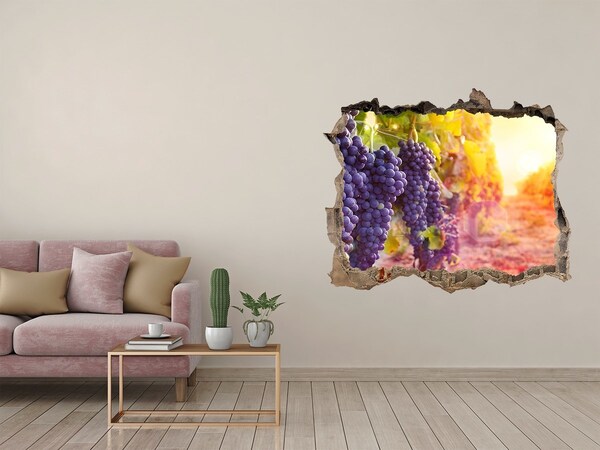 Hole in the wall decal Grape paradise in the morning