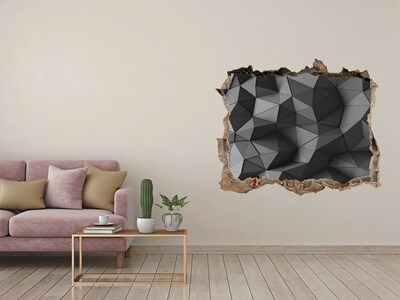 Hole in the wall sticker Abstract 3D background