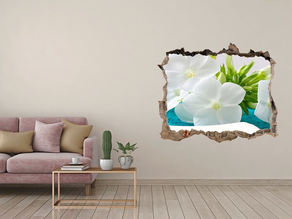 Hole in the wall decal A flower paradise behind the wall