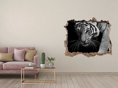 Hole wall sticker Tiger in a Hole in the Wall