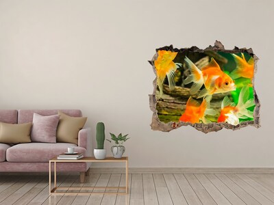 3D wall hole Goldfish in the underwater world