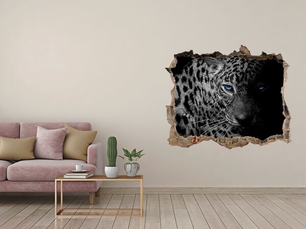 3D wall hole leopard