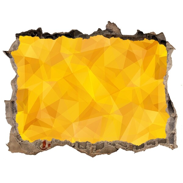 Hole wall sticker The golden crack in the wall