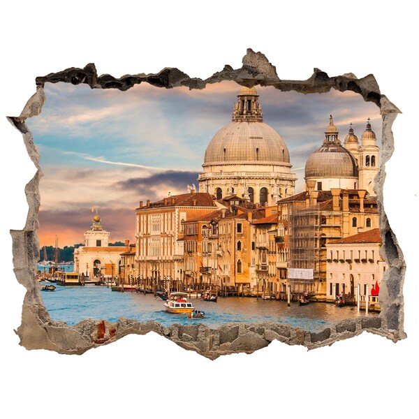 Hole wall sticker Venice at sunset