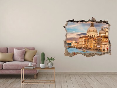 Hole wall sticker Venice at sunset