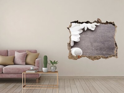 Hole in the wall decal A floral dream in concrete
