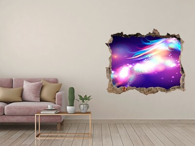 Hole in the wall sticker A cosmic explosion of colors
