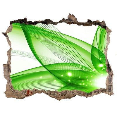 Hole in the wall sticker Green wave of light