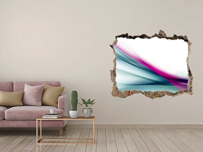 Hole in the wall decal Colorful waves in the wall