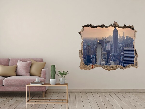 Hole in the wall sticker View of New York