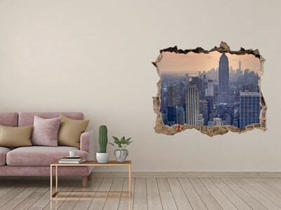 Hole in the wall sticker View of New York