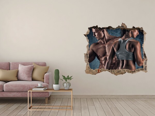 Hole in the wall sticker Gym in action