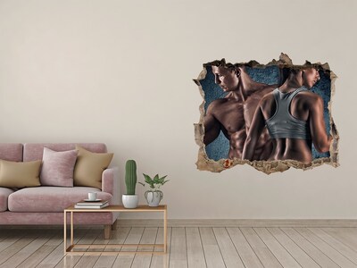 Hole in the wall sticker Gym in action