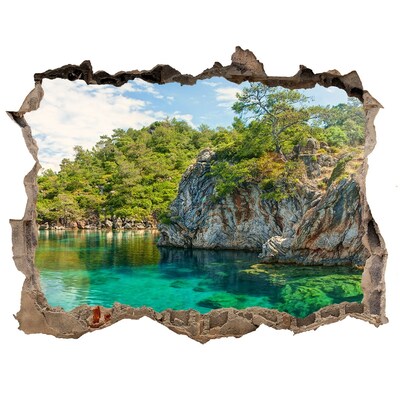 Hole in the wall sticker Paradise Bay