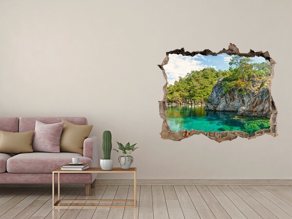 Hole in the wall sticker Blue Lagoon