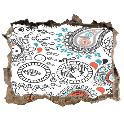 Hole in the wall decal Boho style patterns