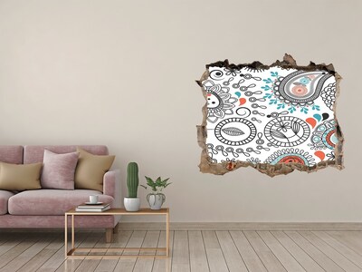Hole in the wall decal Boho style patterns