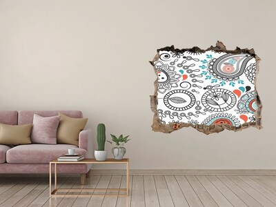 Hole in the wall decal Ornaments