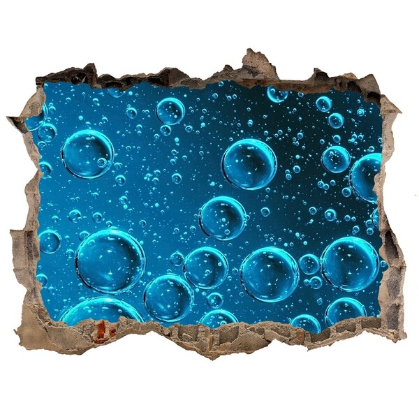 Hole wall sticker Underwater world with bubbles