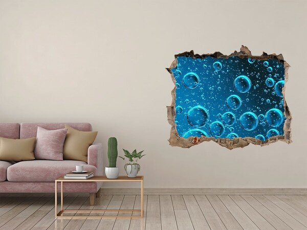 Hole wall sticker Underwater world with bubbles