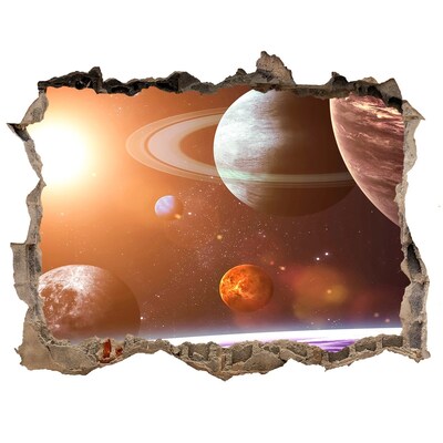 Hole wall sticker Solar system