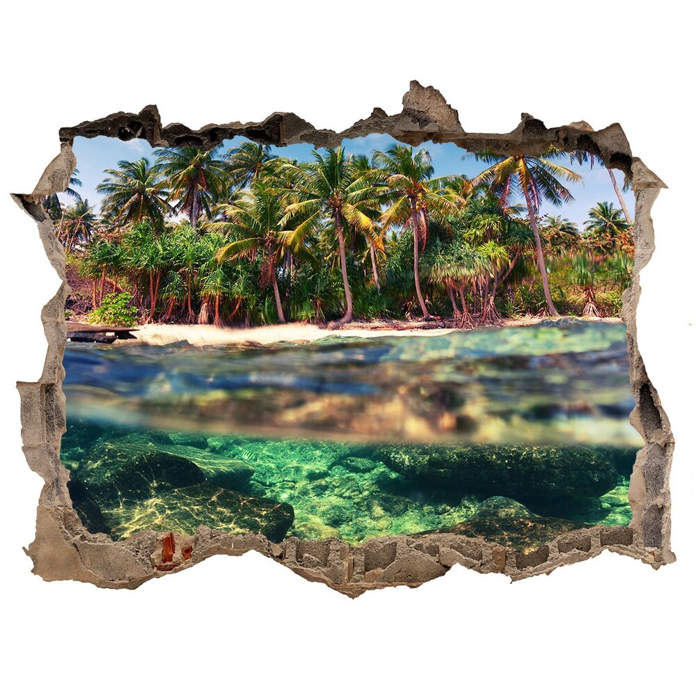 Hole in the wall sticker Tropical beach