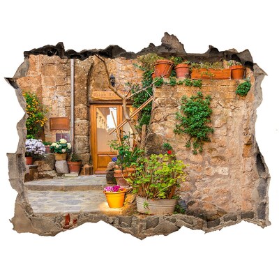 Hole wall sticker A charming town in Italy