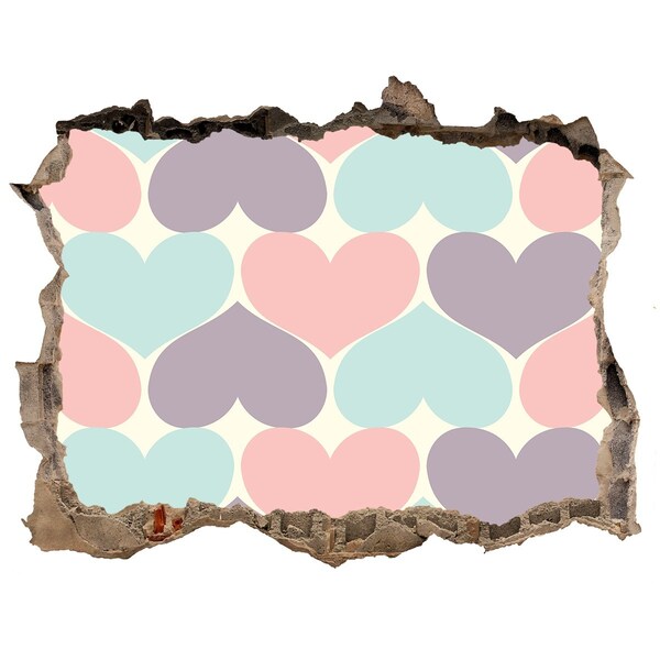 3D wall hole Heart in concrete