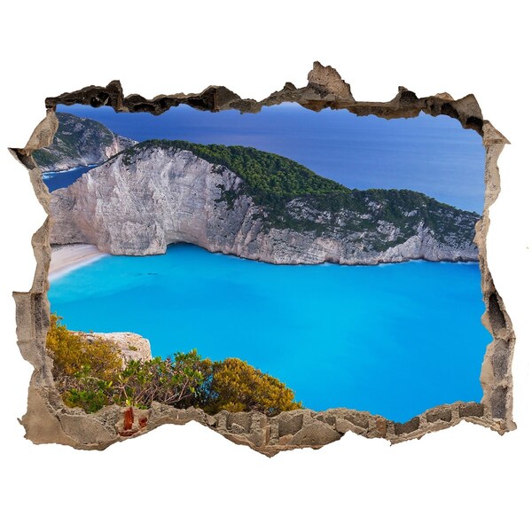 Hole wall sticker Zakynthos Bay