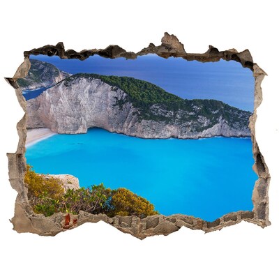 Hole wall sticker Zakynthos Bay