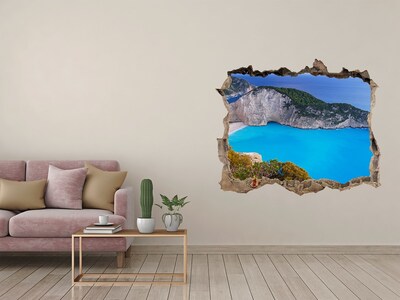 Hole wall sticker Zakynthos Bay