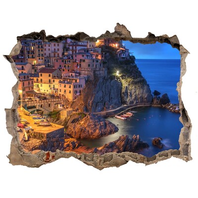 3D wall hole Manarola Italy