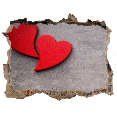 3D wall hole wallpaper Heart in a Hole in the Wall