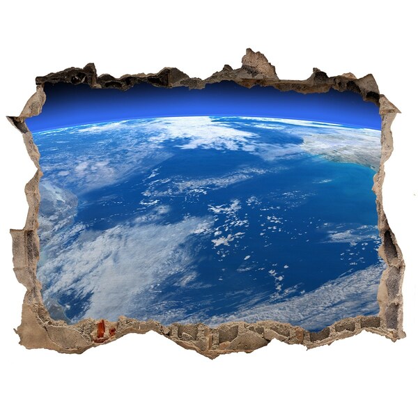 Hole wall sticker View of Earth from space