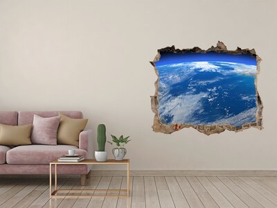 Hole wall sticker View of Earth from space