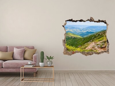 Hole wall sticker Mountain landscape with a path