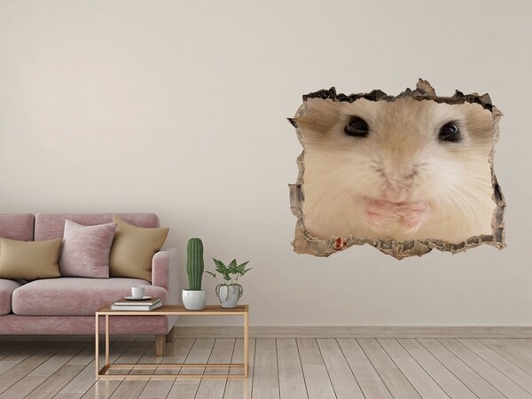 Hole in the wall decal Adorable bunny in a hole in the wall