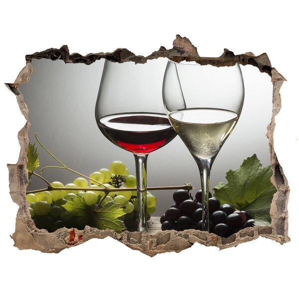 Hole in the wall sticker Wine and grapes