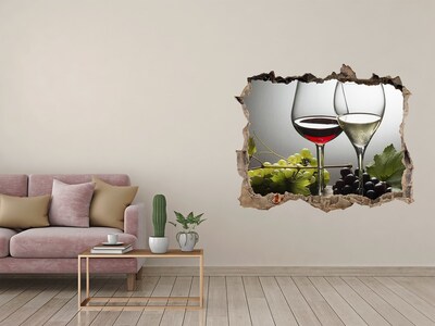 Hole in the wall sticker Wine and grapes