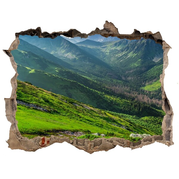 Hole in the wall decal Dawn in the mountains