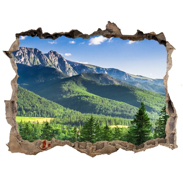 Hole in the wall sticker Hill in the Tatra Mountains