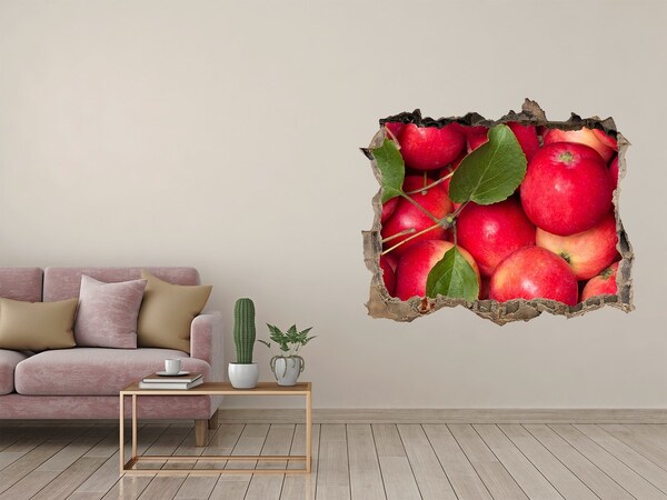 Hole in the wall decal Red apples