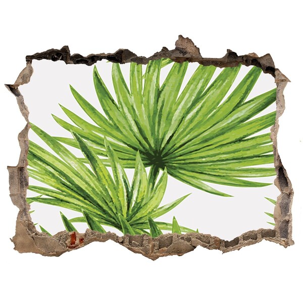 Hole in the wall sticker Tropical leaves