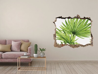 Hole in the wall sticker Tropical leaves