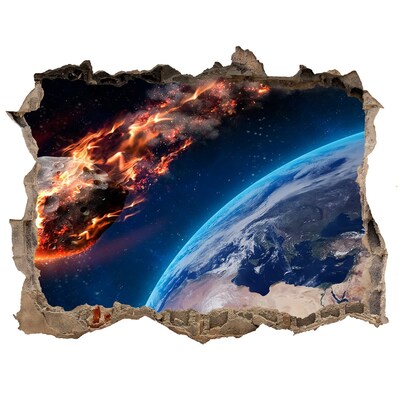 Hole wall sticker Falling meteor