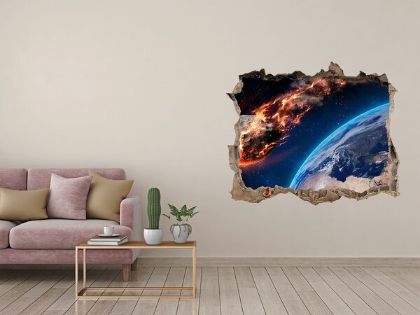 Hole wall sticker Falling meteor