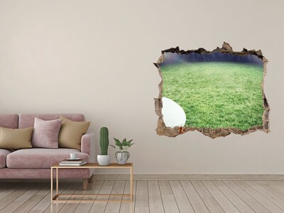 Hole in the wall decal Rugby ball